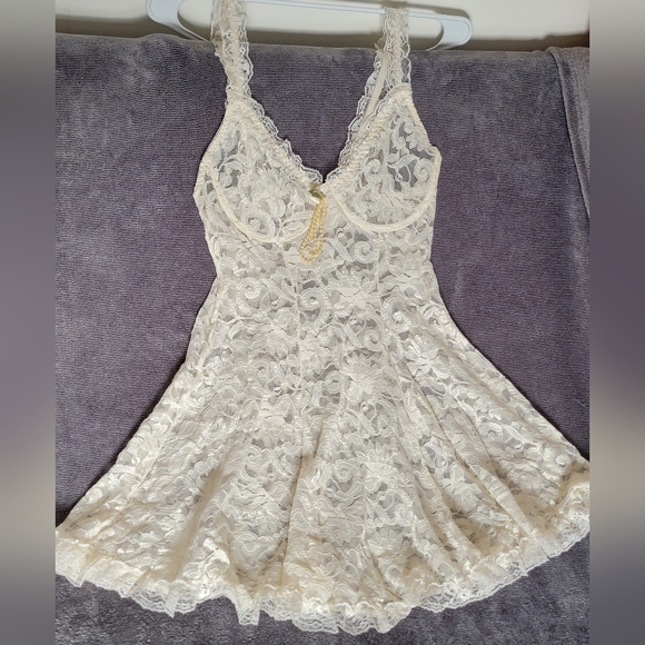 Vintage Women S/M "Private Luxuries" Lace Lingerie Babydoll 90s Madonna LIKE NEW - Picture 12 of 14